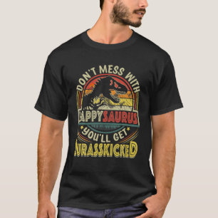 Mannen Funny Pappy Rex Saurus Vaderdag kerst T-shirt