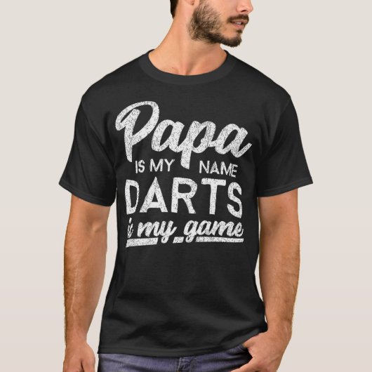 Mannen Funny Shirt Darts Papa Gift T-shirt (Voorkant)