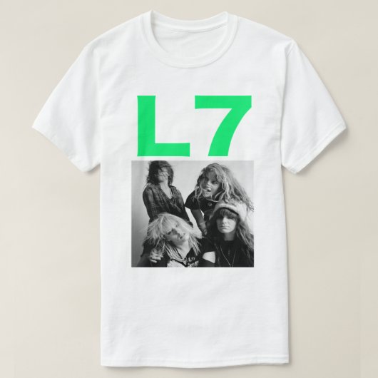 Mannen Funny Sparks Band L7 Kerstmis T-shirt (Design voorkant)