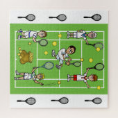 Mannen Funny Tennis Puzzle Legpuzzel (Horizontaal)