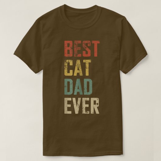 Mannen Funny Vader Dag  Beste Kat Vader ooit T-shirt (Design voorkant)