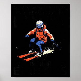 Mannen gaan nog steeds skiën in hun tachtiger jare poster