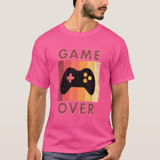 Mannen Game Over Vintage Bruidegom Bachelor Part T-shirt