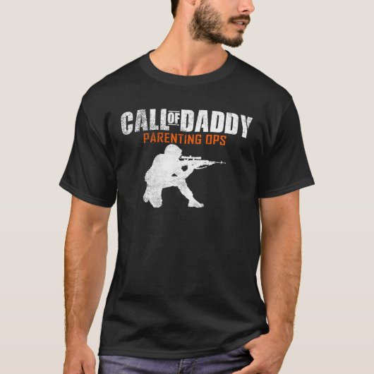 Mannen Gamer Pap Bel papa Ouderschap Ops Funny F T-shirt (Voorkant)