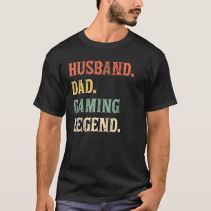Mannen Gamer Pap Husband Pap Video Game Legend Fat T-shirt
