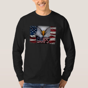 Mannen Gamps Eagle American Flag Usa Patriotic 4th T-shirt