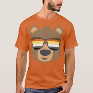 Mannen Gay Beer met Beer Pride LGBTQ Flag Sungla T-shirt