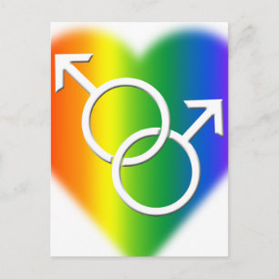 Mannen Gay Pride Briefkaarten Rainbow Love Kaarten