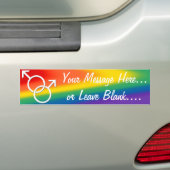 Mannen Gay Pride Bumpersticker Rainbow Love Gifts (Op auto)