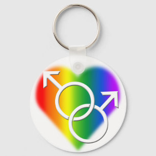 Mannen Gay Pride Sleutelhanger Rainbow Love Sleute