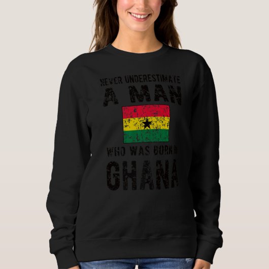 Mannen geboren in Ghana Ghanese vlag Ghanese ringw Trui (Voorkant)