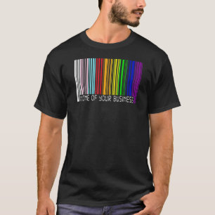 Mannen Geen van uw bedrijf Unisex Barcode Lgbtq Co T-shirt