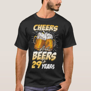 Mannen gejuich en biertjes tot 29 jaar oud 29e geb t-shirt