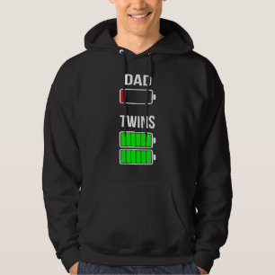 Mannen gelaagde vader met lage batterijduur tweens hoodie