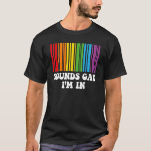 Mannen GELUIDEN HOMO IK BEN IN regenboog LGBT vlag T-shirt