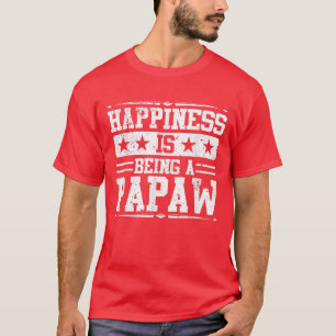 Mannen geluk is een papaw opa vader t-shirt