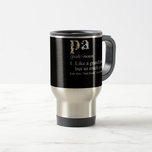 Mannen gepersonaliseerd Stropdas dat klont Pa als  Reisbeker (Voorkant rechts)