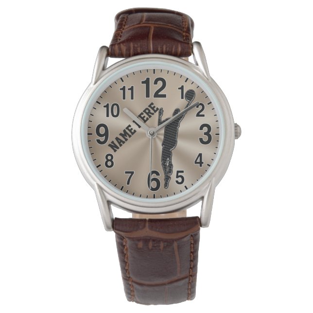 Mannen Gepersonaliseerde basketbalhorloges Horloge (Voorkant)