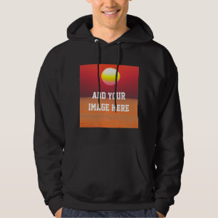 Mannen Gepersonaliseerde Foto toevoegen Logo Sjabl Hoodie