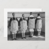  Mannen geperst in matrassen Briefkaart (Voorkant / Achterkant)