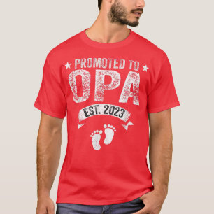 Mannen gepromoveerd naar Opa EST 2023 Funny New Gr T-shirt