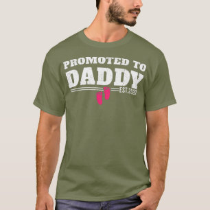 Mannen gepromoveerd tot papa 2020 zijn een meisje t-shirt