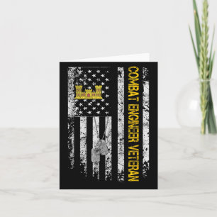 Mannen gevechtsingenieur Veteraan Shirt Vlag Ve Kaart