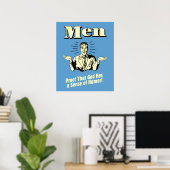 Mannen: gevoel van Humor Poster (Thuiskantoor)
