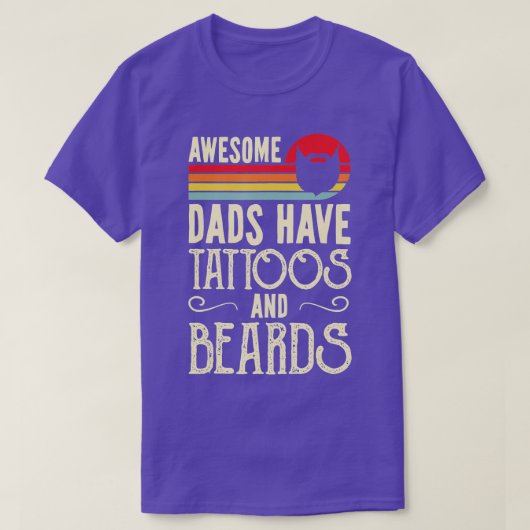 Mannen Geweldige Dads hebben Tattoos en loopvogels T-shirt (Design voorkant)