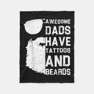 Mannen Geweldige Dads hebben Tattoos en paden - gr Fleece Deken