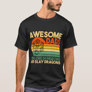 Mannen Geweldige Dads onderzoeken Dungeons Dm Rpg  T-shirt