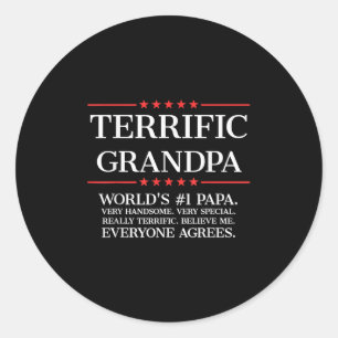 Mannen geweldige opa ronde sticker