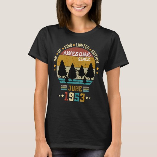 Mannen Geweldige sinds juni 1953 Quote  69th B T-shirt (Voorkant)