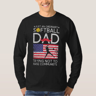 Mannen gewoon een gewone softbal vader die niet pr t-shirt