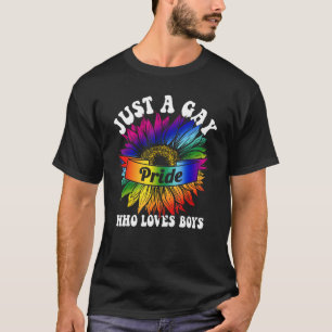 Mannen GEWOON EEN HOMO DIE HOUDT VAN JONGENS Regen T-shirt