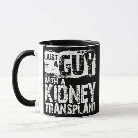 Mannen Gewoon een man met een nieren Transplant ee Mok (Links)