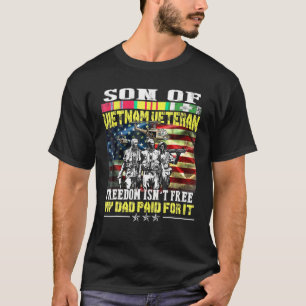 Mannen gezel zoon van Vietnam Veteranenvader T-shirt