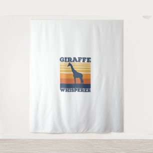 Mannen Giraffe Whisperer Retro African Animal  Wandkleed