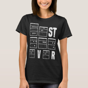 Mannen gitaarspeler gitaarakkoord beste vader ooit t-shirt