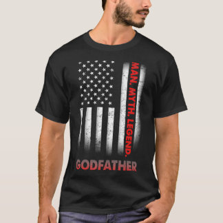 Mannen Godfather Man Myth Legend Retro Mannen Amer T-shirt