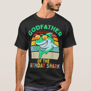 Mannen Godfather van de Shark Verjaardag Matching T-shirt