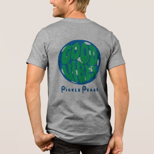 Mannen, goede vibes Tri-Blend shirt (Achterkant)