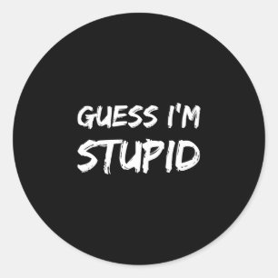 Mannen gokken dat domme bijpassende outfit grappig ronde sticker