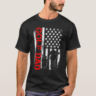 Mannen Golf Amerikaanse vlag voor patriottische va T-shirt