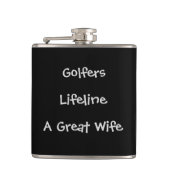 Mannen Golfers "geweldige vrouw" Tekst > Mannen Go Heupfles (Voorkant)