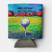 Mannen Golfing Birthavors Golf Blikjeskoeler (Voorkant)