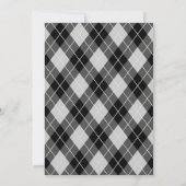 Mannen golfverjaardagsfeestje Preppy Argyle Black Kaart (Achterkant)