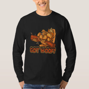 Mannen Got Wood Beaver Animal en Natuur Premium T-shirt