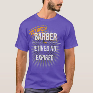 Mannen Graad voor de pensionering van Barber in ru T-shirt