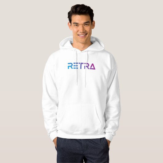 Mannen Gradient Retra Hoodie (Voorkant volledig)